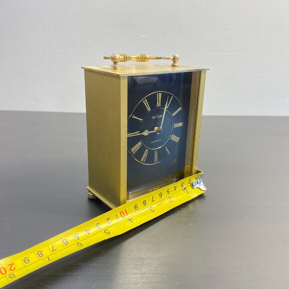 West Germany Sensor Quartz, Brass Clock Working Perfectly, Golden and Black, Tab - Picture 6 of 10